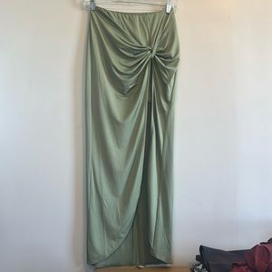 Superdown Marie Midi Skirt in Olive
